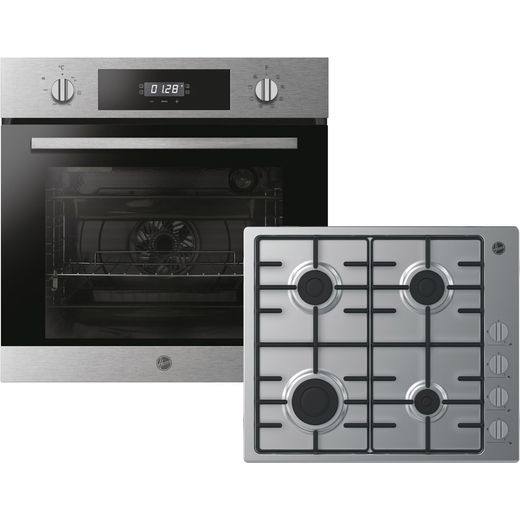 Hoover H-OVEN 300 PHC3B25CXHHW6LK3 Built In Electric Single Oven and Gas Hob Pack - Stainless Steel - A+ Rated